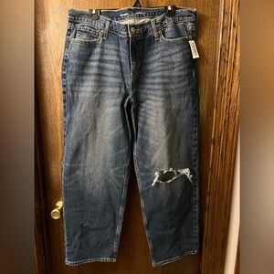 Women’s mid rise boyfriend loose jeans